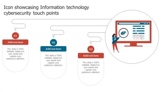 Icon Showcasing Information Technology Cybersecurity Touch Points Information PDF