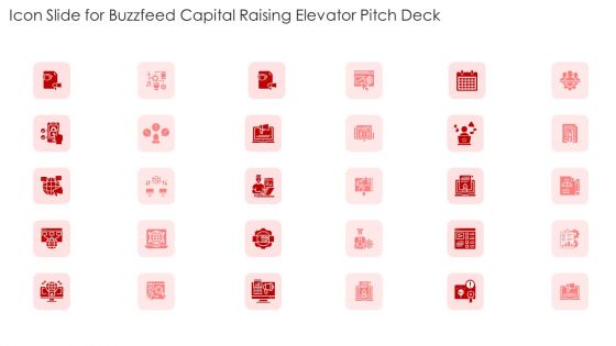 Icon Slide For Buzzfeed Capital Raising Elevator Pitch Deck Professional PDF
