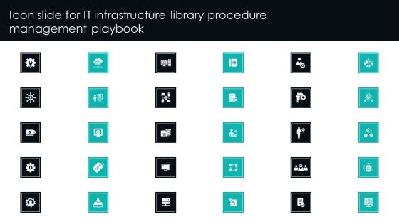 Icon Slide For IT Infrastructure Library Procedure Management Playbook Portrait PDF