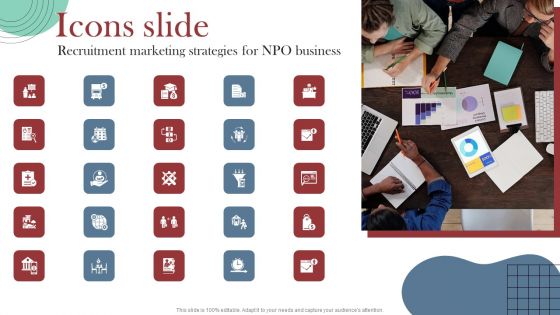Icons Recruitment Marketing Strategies For NPO Business Sample PDF