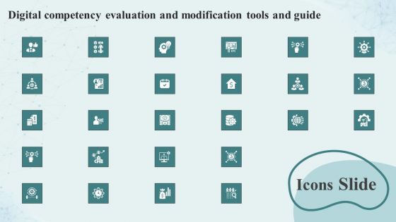 Icons Slide Digital Competency Evaluation And Modification Tools And Guide Microsoft PDF