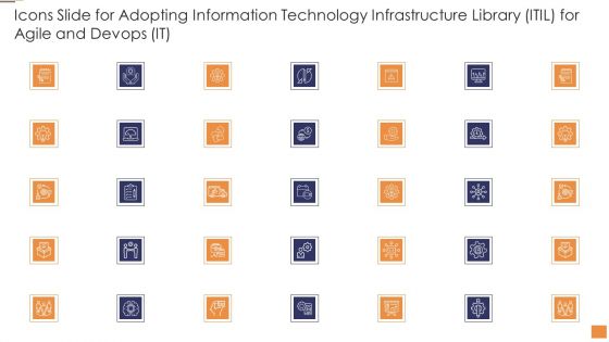 Icons Slide For Adopting Information Technology Infrastructure Library ITIL For Agile And Devops IT Guidelines PDF