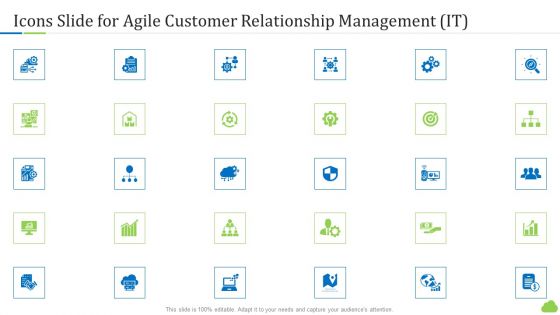 Icons Slide For Agile Customer Relationship Management It Demonstration PDF