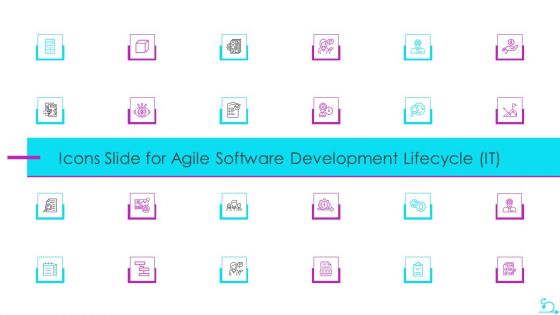 Icons Slide For Agile Software Development Lifecycle IT Microsoft PDF