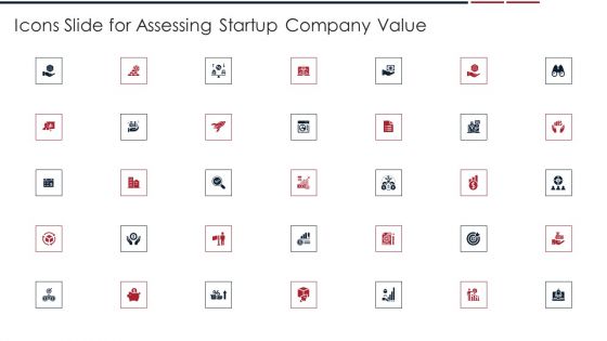 Icons Slide For Assessing Startup Company Value Structure PDF Icons Slide For Assessing Startup Company Value Structure PDF
