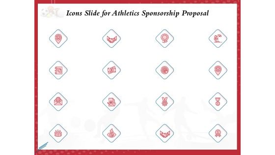 Icons Slide For Athletics Sponsorship Proposal Ppt PowerPoint Presentation Model Samples PDF