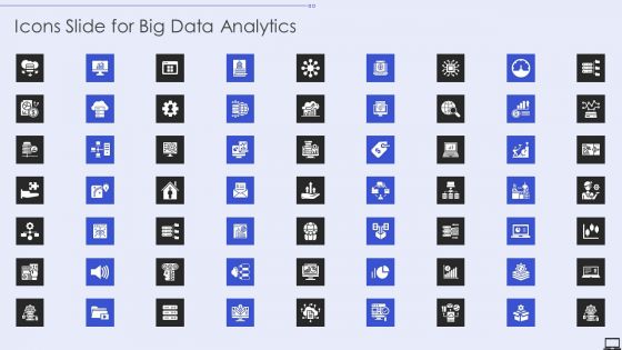 Icons Slide For Big Data Analytics Ppt PowerPoint Presentation File Inspiration PDF