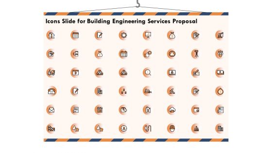 Icons Slide For Building Engineering Services Proposal Topics PDF