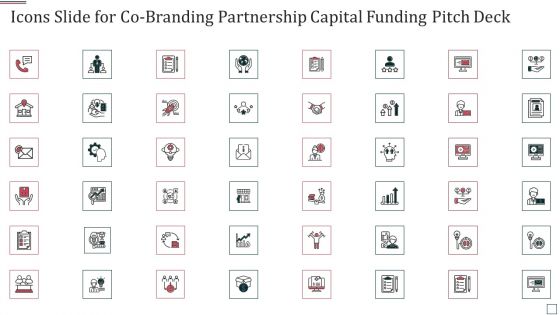 Icons Slide For Co Branding Partnership Capital Funding Pitch Deck Rules PDF