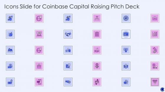 Icons Slide For Coinbase Capital Raising Pitch Deck Ppt Gallery Brochure PDF