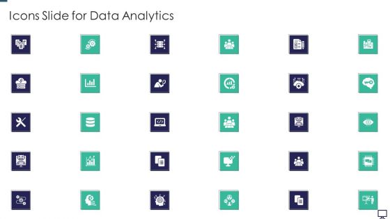 Icons Slide For Data Analytics Ppt Ideas Mockup PDF