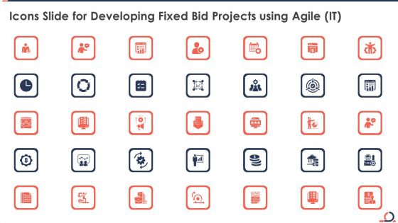 Icons Slide For Developing Fixed Bid Projects Using Agile IT Sample PDF Icons Slide For Developing Fixed Bid Projects Using Agile IT Sample PDF