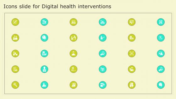 Icons Slide For Digital Health Interventions Diagrams PDF Icons Slide For Digital Health Interventions Diagrams PDF