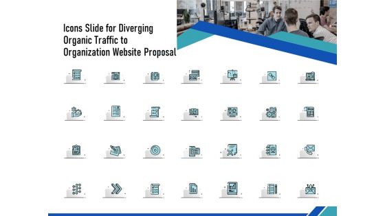 Icons Slide For Diverging Organic Traffic To Organization Website Proposal Ppt Model Outline PDF