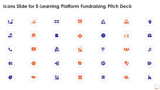 Icons Slide For E Learning Platform Fundraising Pitch Deck Ppt Infographic Template Graphics Template PDF