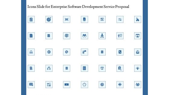 Icons Slide For Enterprise Software Development Service Proposal Structure PDF