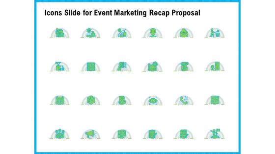Icons Slide For Event Marketing Recap Proposal Ppt Infographic Template Designs Download PDF