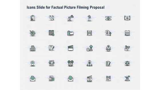 Icons Slide For Factual Picture Filming Proposal Ppt PowerPoint Presentation Model Inspiration PDF Icons Slide For Factual Picture Filming Proposal Ppt PowerPoint Presentation Model Inspiration PDF