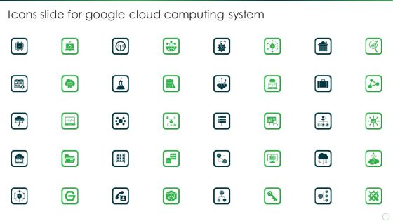 Icons Slide For Google Cloud Computing System Ideas PDF