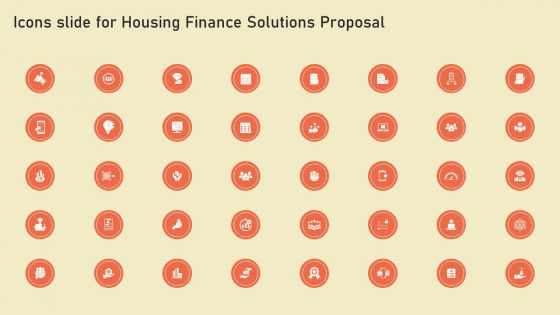 Icons Slide For Housing Finance Solutions Proposal Ppt File Picture PDF