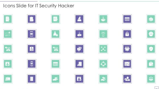 Icons Slide For IT Security Hacker Inspiration PDF