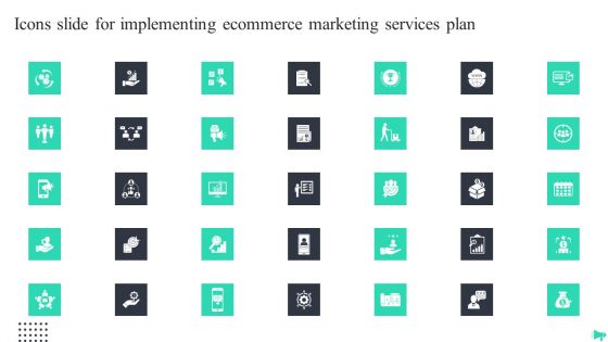 Icons Slide For Implementing Ecommerce Marketing Services Plan Rules PDF Icons Slide For Implementing Ecommerce Marketing Services Plan Rules PDF