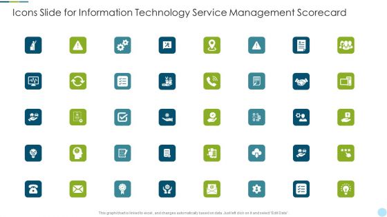 Icons Slide For Information Technology Service Management Scorecard Infographics PDF