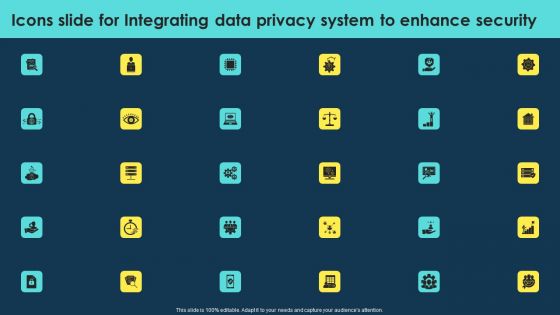 Icons Slide For Integrating Data Privacy System To Enhance Security Ppt Professional Outfit PDF