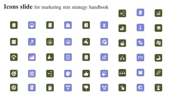 Icons Slide For Marketing Mix Strategy Handbook Diagrams PDF