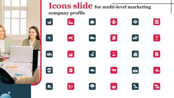 Icons Slide For Multi Level Marketing Company Profile Information PDF