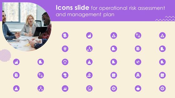Icons Slide For Operational Risk Assessment And Management Plan Professional PDF Icons Slide For Operational Risk Assessment And Management Plan Professional PDF