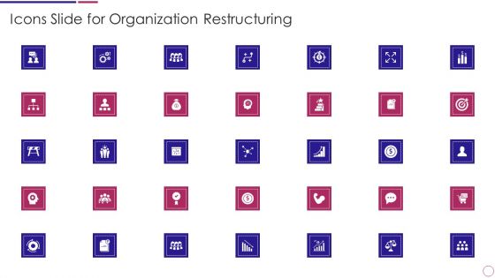 Icons Slide For Organization Restructuring Ppt PowerPoint Presentation File Smartart PDF