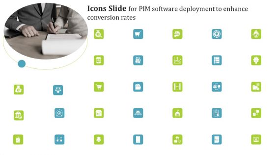 Icons Slide For PIM Software Deployment To Enhance Conversion Rates Designs PDF