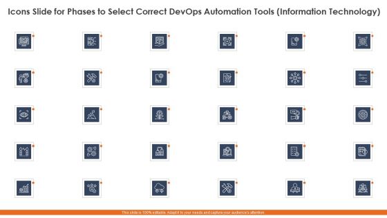 Icons Slide For Phases To Select Correct Devops Automation Tools Information Technology Introduction PDF