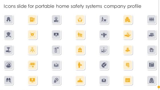 Icons Slide For Portable Home Safety Systems Company Profile Ideas PDF Icons Slide For Portable Home Safety Systems Company Profile Ideas PDF