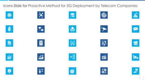Icons Slide For Proactive Method For 5G Deployment By Telecom Companies Information PDF