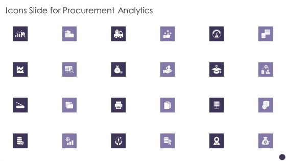 Icons Slide For Procurement Analytics Inspiration PDF