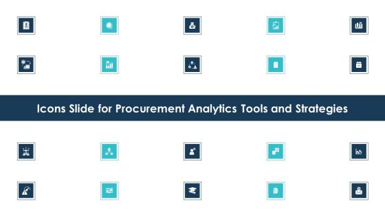 Icons Slide For Procurement Analytics Tools And Strategies Portrait PDF
