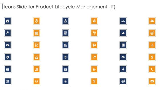Icons Slide For Product Lifecycle Management IT Background PDF