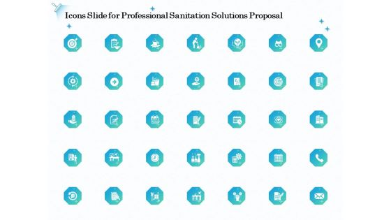 Icons Slide For Professional Sanitation Solutions Proposal Ppt Infographics Example PDF