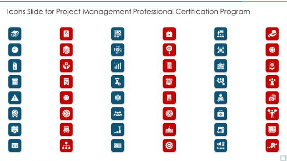 Icons Slide For Project Management Professional Certification Program Inspiration PDF