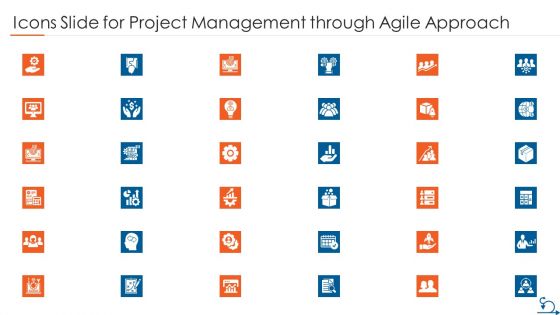 Icons Slide For Project Management Through Agile Approach Clipart PDF