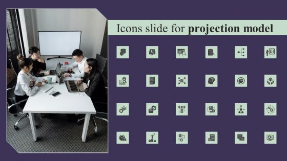 Icons Slide For Projection Model Brochure PDF