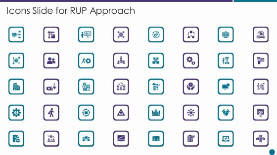 Icons Slide For RUP Approach Ppt Outline Clipart Images PDF