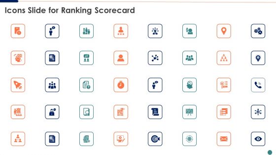 Icons Slide For Ranking Scorecard Sample PDF