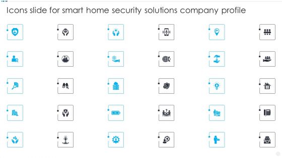 Icons Slide For Smart Home Security Solutions Company Profile Structure PDF