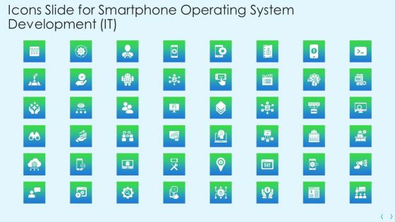 Icons Slide For Smartphone Operating System Development IT Brochure PDF
