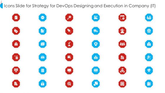 Icons Slide For Strategy For Devops Designing And Execution In Company IT Graphics PDF