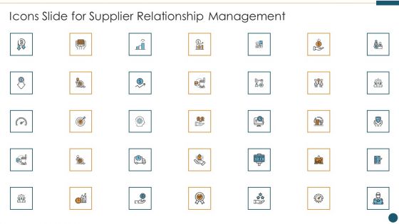 Icons Slide For Supplier Relationship Management Themes PDF
