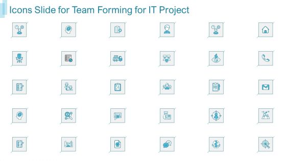 Icons Slide For Team Forming For IT Project Ppt Infographics Brochure PDF